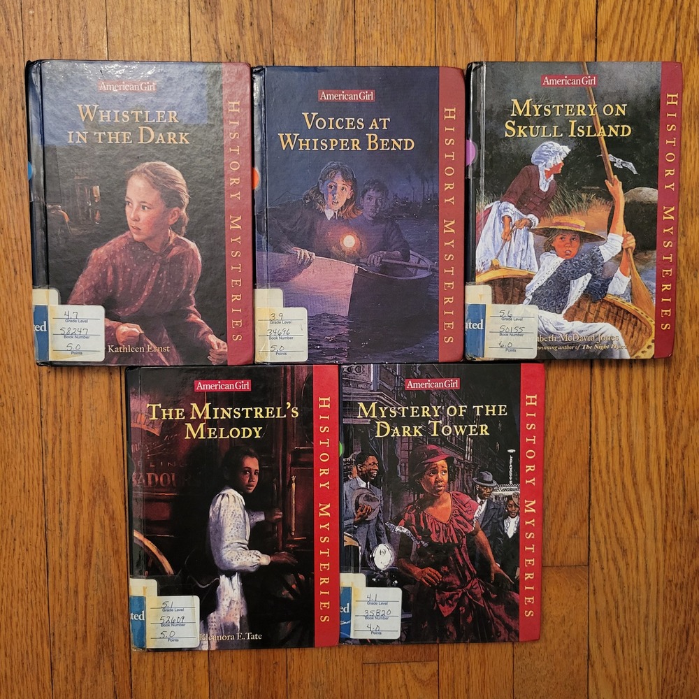 American Girl 5 Book Lot History Mysteries Hardcover Ex Library Adventure School